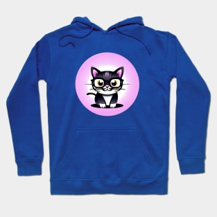 kitty with glasses Hoodie